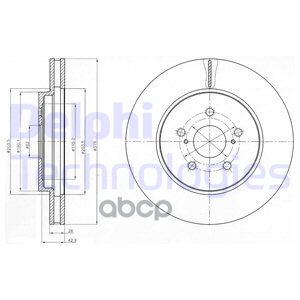 Диск тормозной (2 шт в уп) цена за 1шт. Delphi арт. BG4253