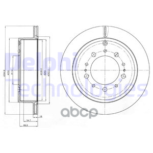 Диск тормозной задний TOYOTA LAND CRUISER 200 (345мм) BG4275 Delphi арт. BG4275
