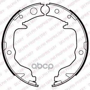 Колодки барабанные ручника  Chrysler Sebring, Dodge Caliber, Jeep Compass 1.8-3.5 2.0D 06> Delphi арт. LS2026