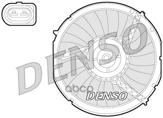 Электродвигатель Вентилятора Радиатора Denso арт. DER02003