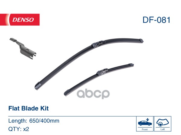 Комплект щёток 650/400 мм TOYOTA C-HR (16-) LHD Denso арт. DF081