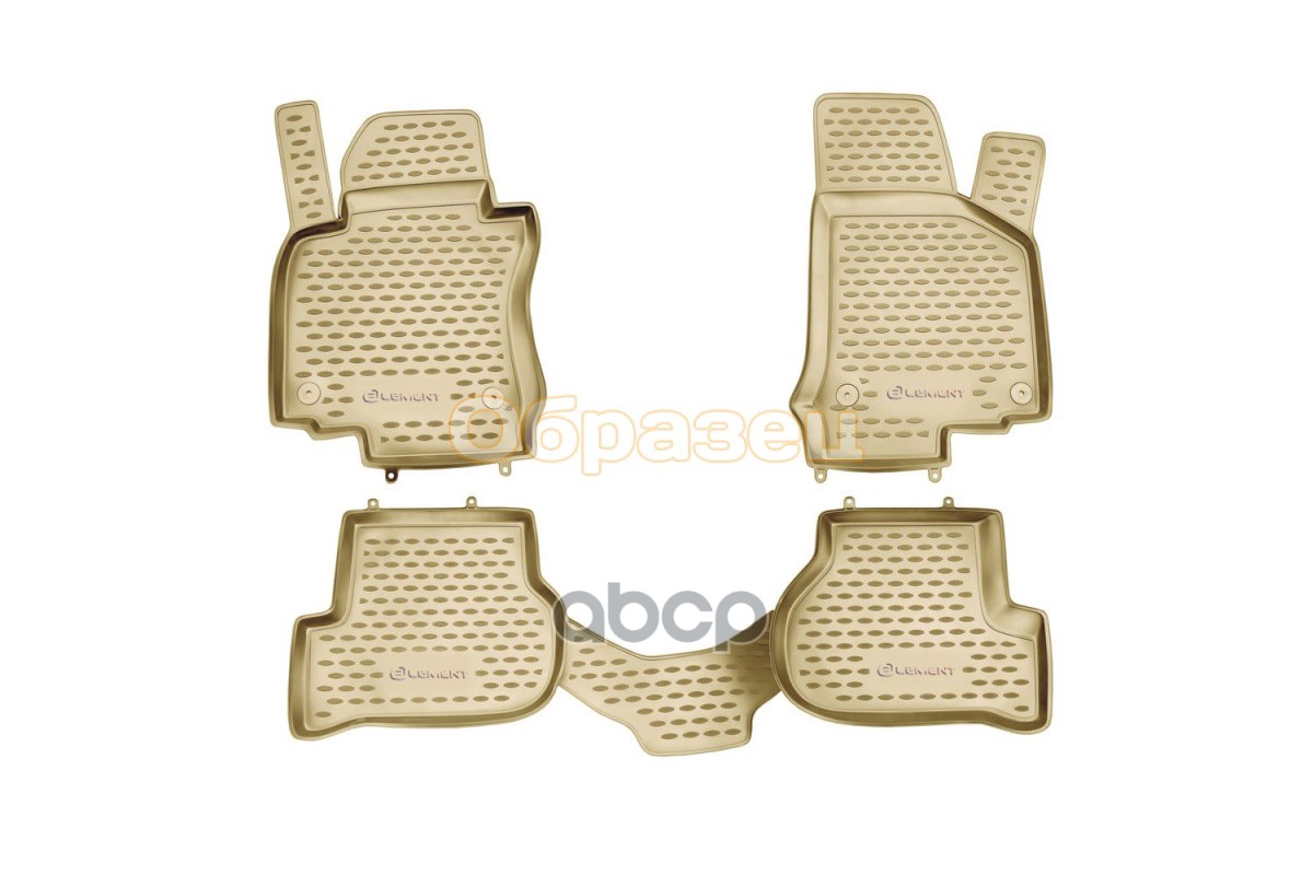 Коврики в салон NISSAN Teana III, 2014-, 4 шт. (полиуретан,бежевые) / Ниссан Теана ELEMENT арт. CARNIS00042kb
