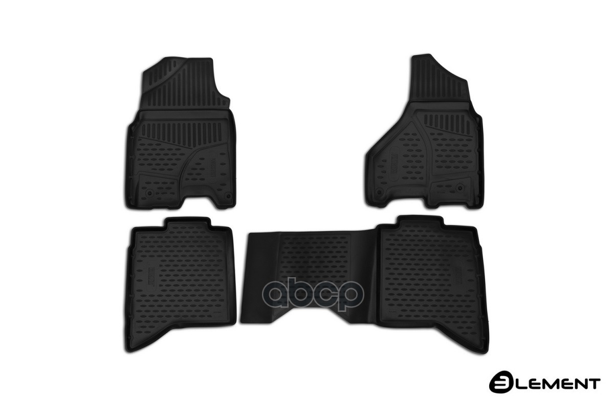 Коврики 3D в салон DODGE Ram, 2017-2018, Crewcab, (USA), 4 шт. (полиуретан) / Додж Рам ELEMENT арт. ELEMENT3D1308210