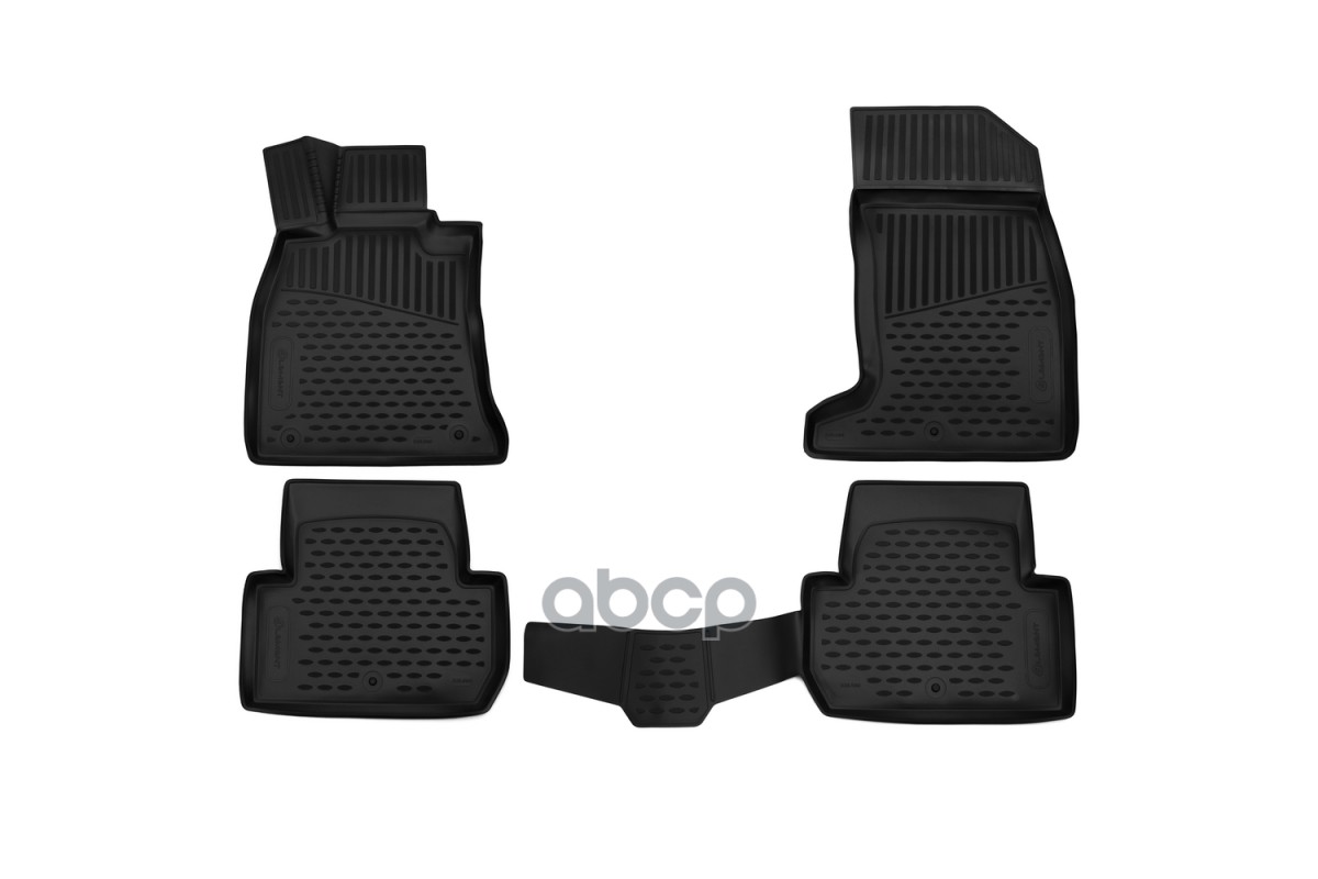 Коврики 3D в салон для KIA Stinger (I, Iр), 2017-2021, 2021-, лифтбек, 4 шт. (полиуретан) / Киа Стингер ELEMENT арт. ELEMENT3...