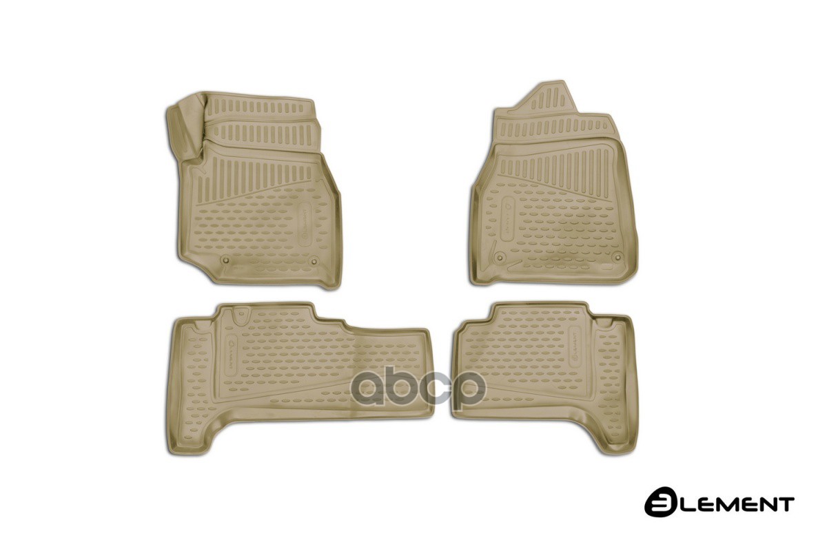 Коврики 3D в салон для TOYOTA Land Cuiser (J100), 1998-2007, правый руль 4WD, дизель, АКПП, 4 шт. (полиуретан) / Тойота Ленд ...