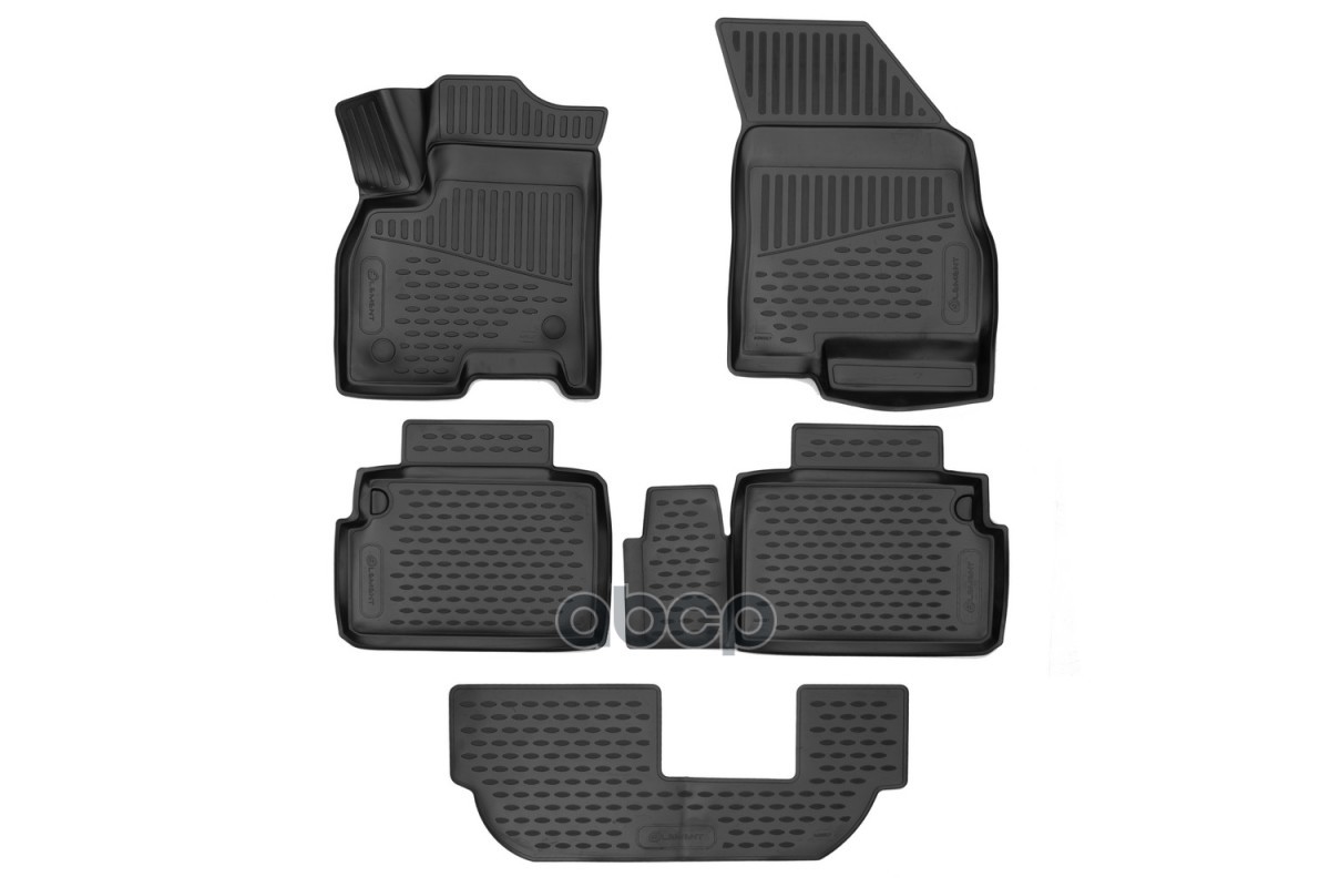 Коврики 3D в салон для CHERY Tiggo 8, 2018-2022 (I), 2022- (Ir), внед. 7 мест, 5 шт (полиуретан) / Черри Тигго 8 ELEMENT арт....