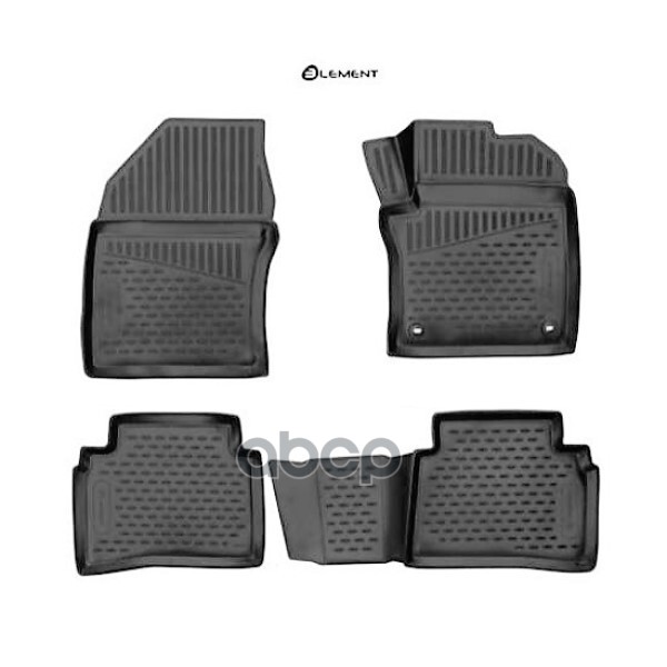 Коврики 3D в салон для TOYOTA Prius (XW50) 2015-н.в., правый руль, Лифтбек, 4шт. (полиуретан) / Тойота Приус ELEMENT арт. ELE...