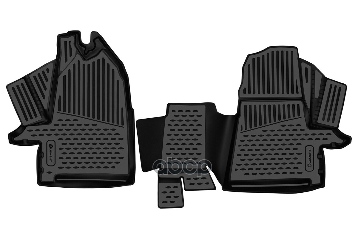 Коврики 3D в салон для FORD Transit 2024 - Фургон 2шт. (полиуретан) / Форд Транзит ELEMENT арт. ELEMENT3DAN0942210.F