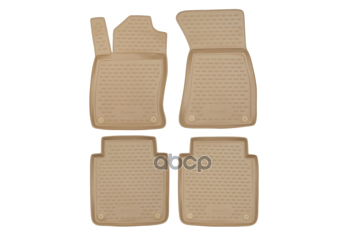 Коврики в салон AUDI A-8 Long 02/2002-2009, 4 шт. (полиуретан, бежевые) / Ауди А8 ELEMENT арт. NLC.04.13.212k