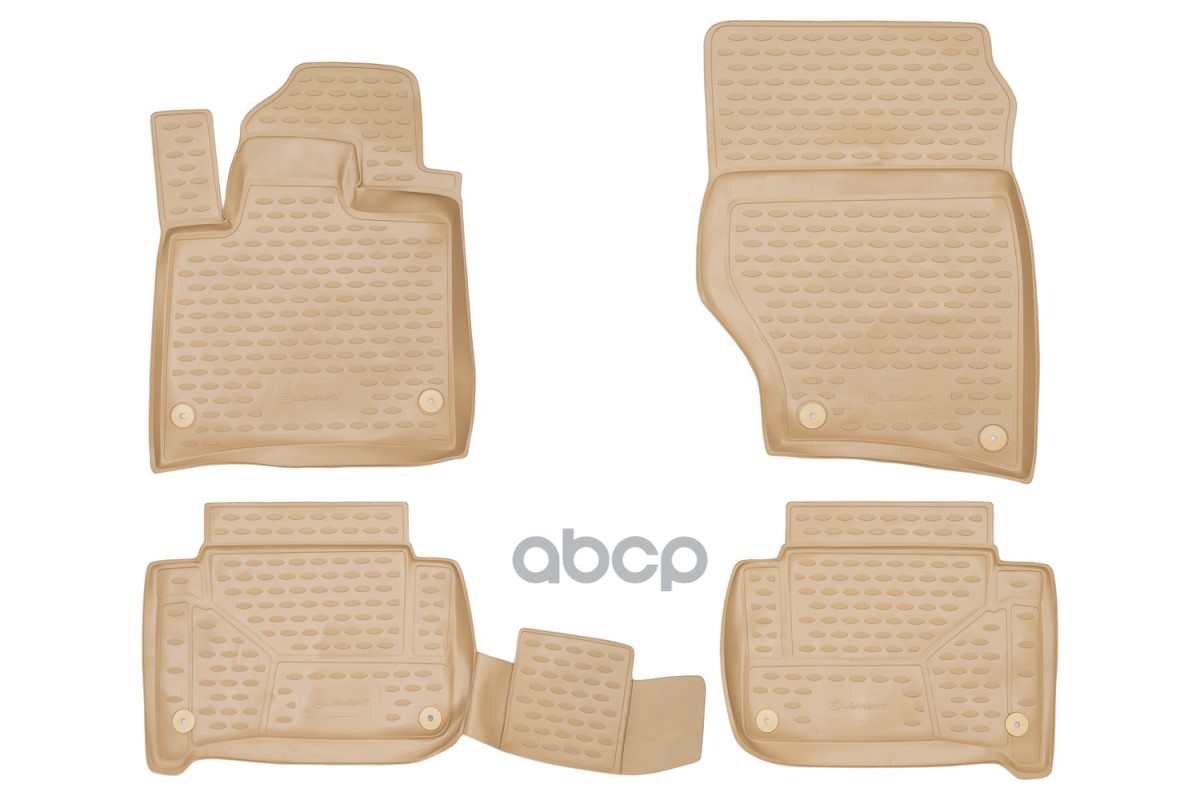 Коврики в салон AUDI Q7 2006-2015, 4 шт. (полиуретан, бежевые) / Ауди Ку7 ELEMENT арт. NLC.04.16.212k