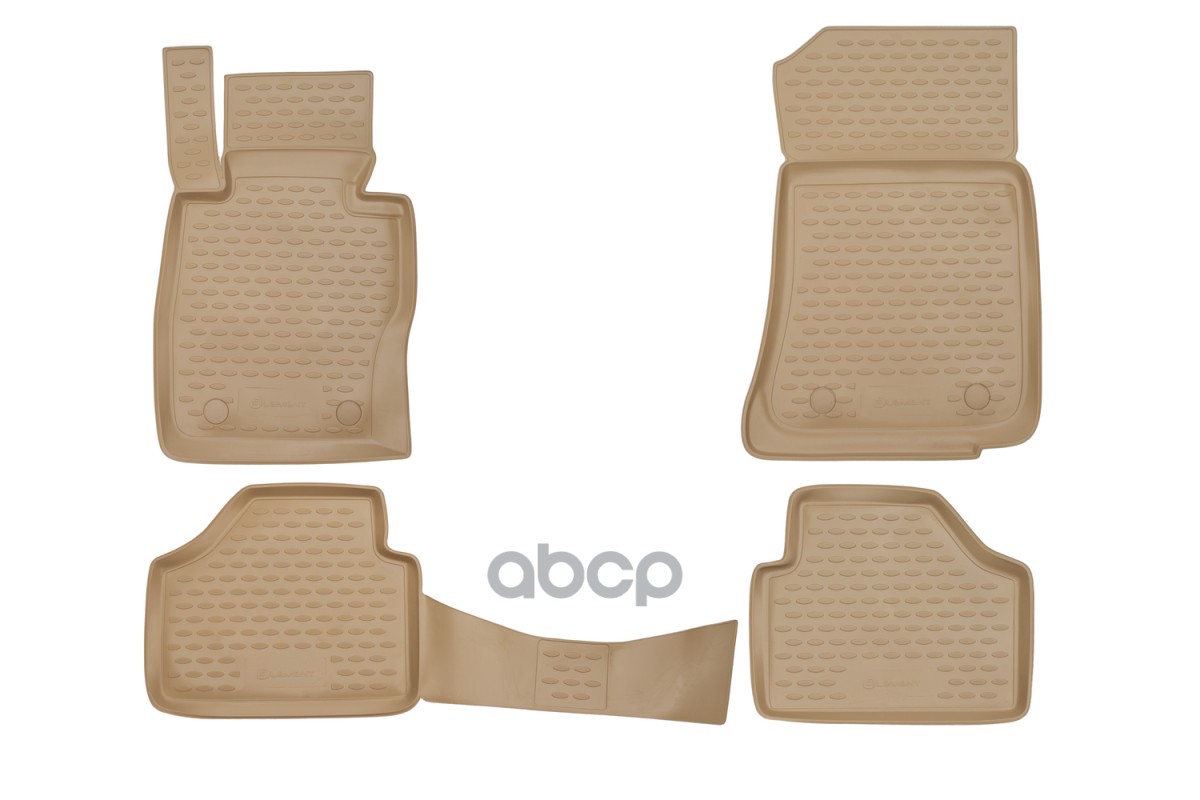 Коврики в салон BMW X1 2009-2015 4 шт. (полиуретан, бежевые) / БМВ Х1 ELEMENT арт. NLC.05.15.212kh