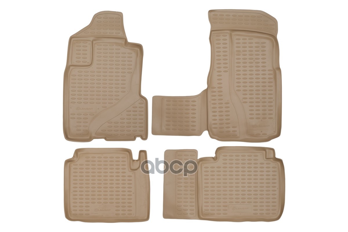 Коврики в салон HONDA CR-V 2002-2006, 4 шт. (полиуретан, бежевые) / Хонда ЦРВ ELEMENT арт. NLC.18.03.212