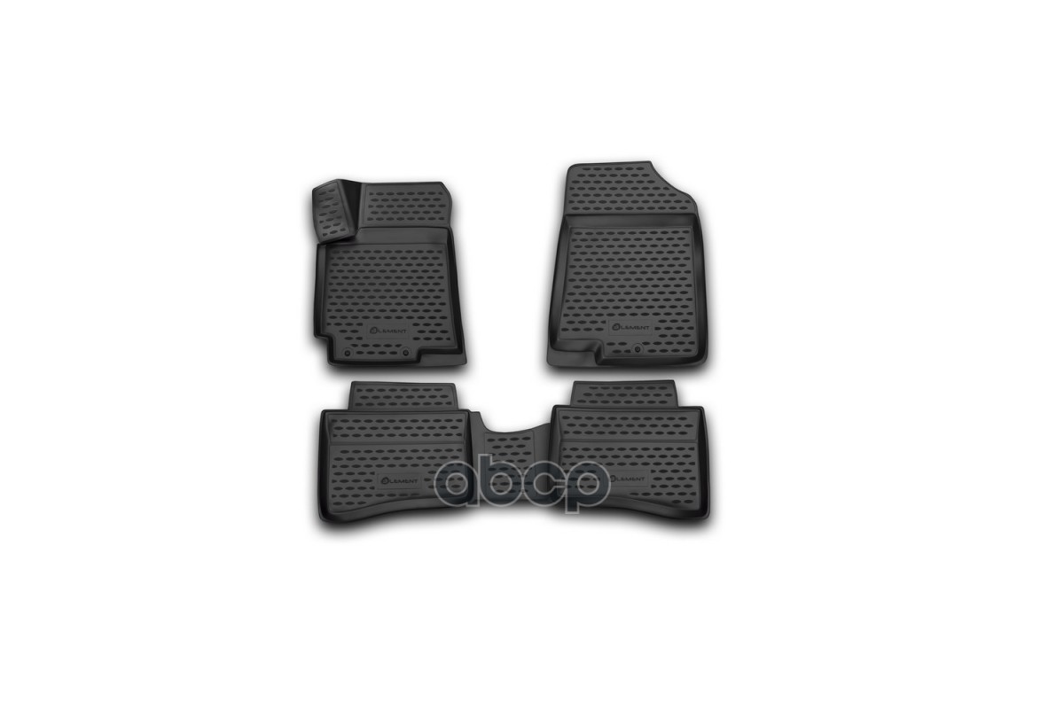 Коврики В Салон Подходят Для Hyundai Solaris (I, Iр), 2010-2017, 4Шт. (Полиуретан, Серые) / Хендай Солярис ELEMENT арт. NLC.2...