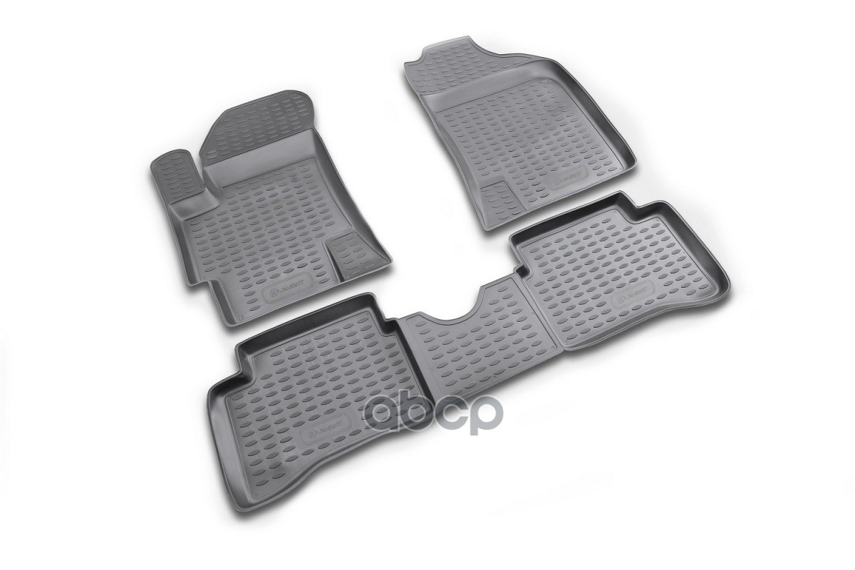 Коврики в салон для KIA Rio (II, IIp) 2005-2011, 4 шт. (полиуретан) / Киа Рио ELEMENT арт. NLC.25.02.210