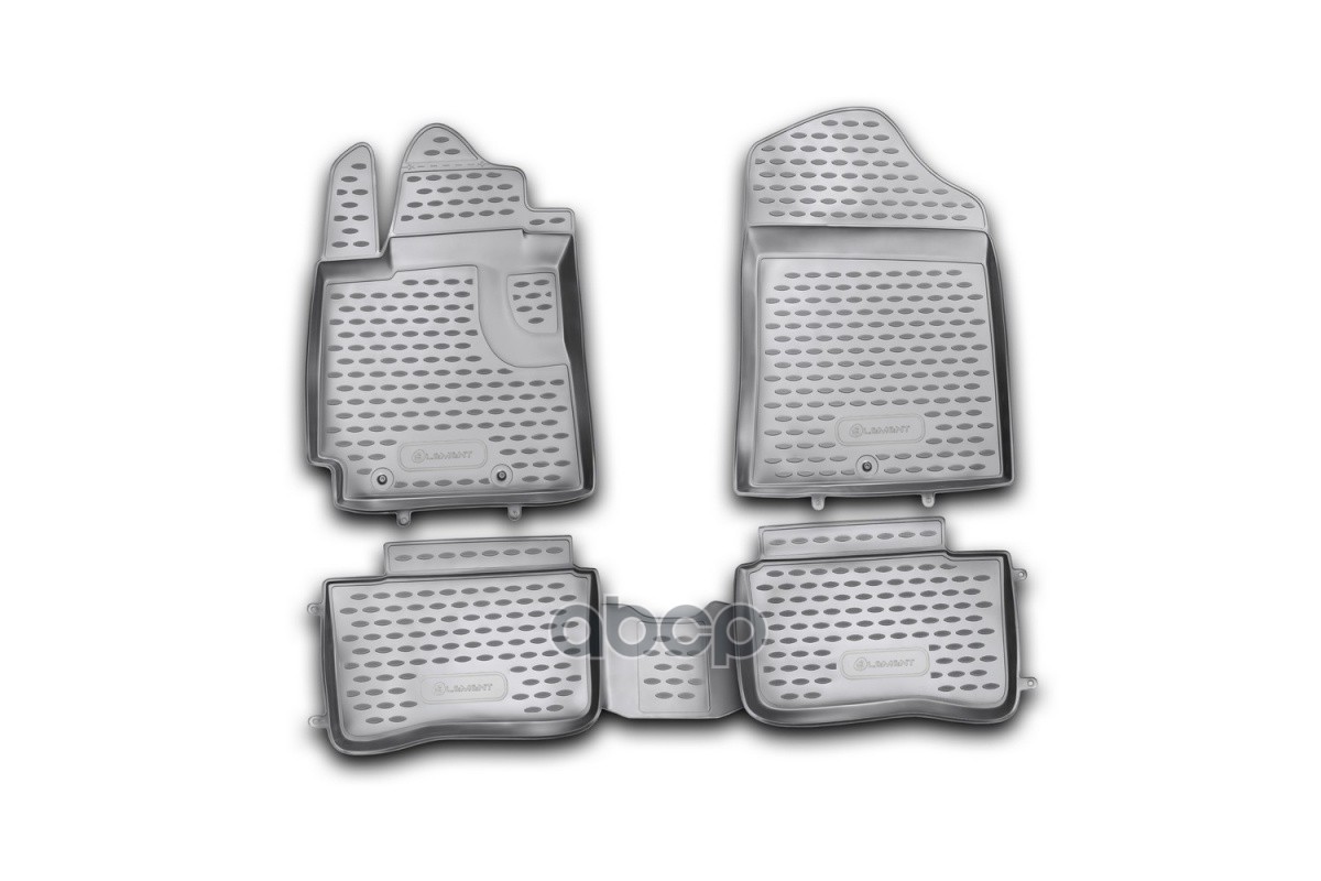 Комплект Резиновых Автомобильных Ковриков В Салон Kia Picanto, 2011-08/2017 4 Шт. (Полиуретан) ELEMENT арт. NLC2536210H