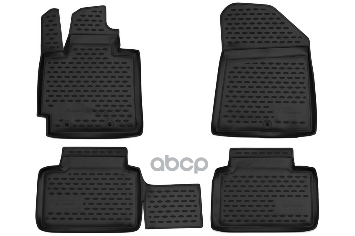 Коврики в салон для KIA Soul (II, II рестайлинг) 2014-2019, 4 шт. (полиуретан) / Киа Сол ELEMENT арт. NLC.25.49.210