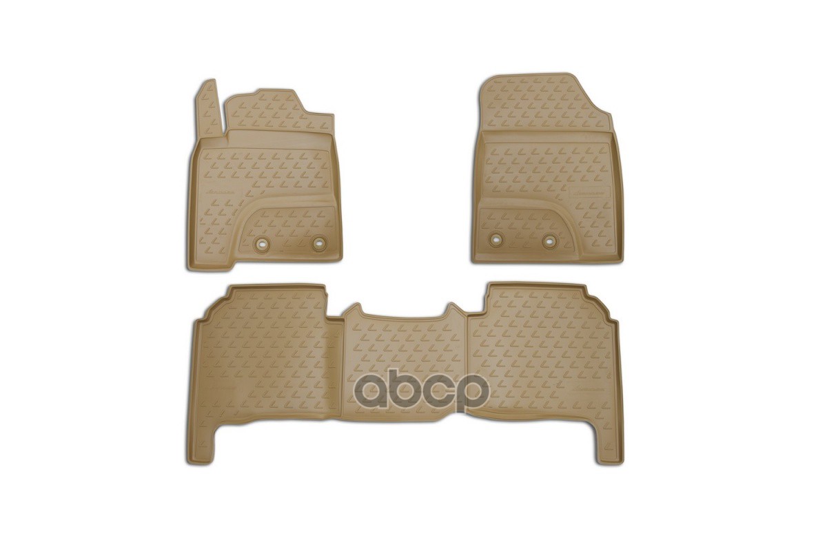 Коврики в салон LEXUS LX570, 2012- 5 мест, 3 шт. (полиуретан,бежевые) / Лексус ЛХ ELEMENT арт. NLC.29.20.212k
