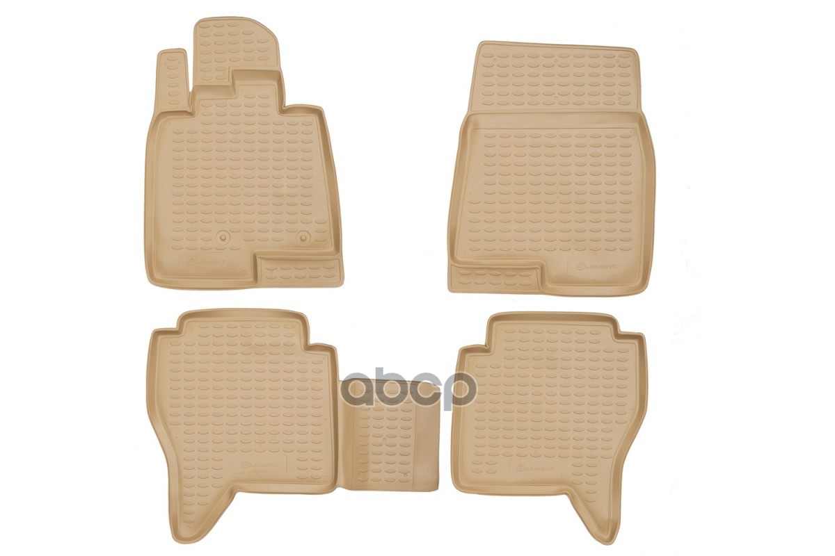 Коврики в салон MITSUBISHI Pajero IV(V80),  2006-, 4 шт. (полиуретан, бежевые) / Митсубиси Паджеро ELEMENT арт. NLC.35.16.212