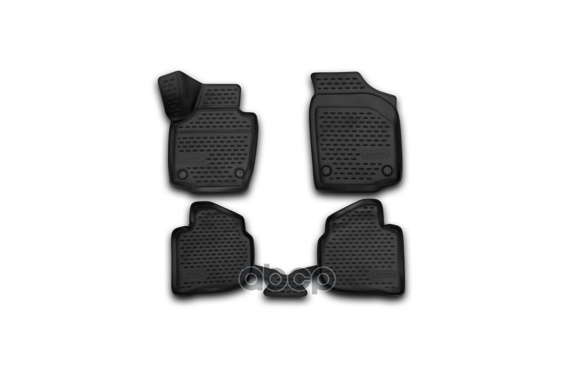 Коврики 3D в салон для SKODARapid (I, Iр, II), 2013-2020, 2020- / VOLKSWAGEN Polo, 2020-, 4шт. (полиуретан) / Шкода Рапид ELE...