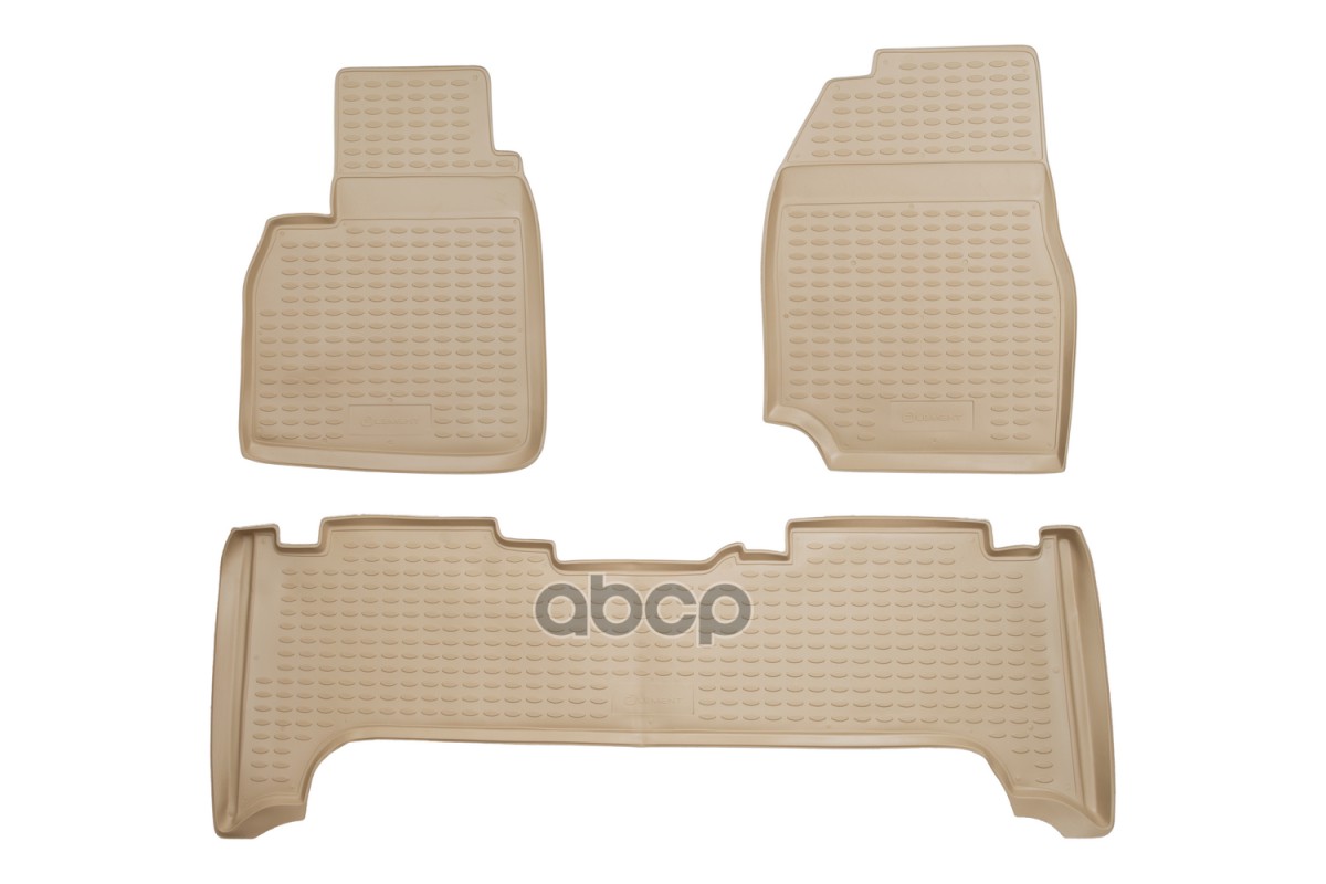 Коврики в салон TOYOTA Land Cruiser 100 1998-2007, 3 шт. (полиуретан, бежевые) / Тойота Ленд крузер ELEMENT арт. NLC.48.06.212k