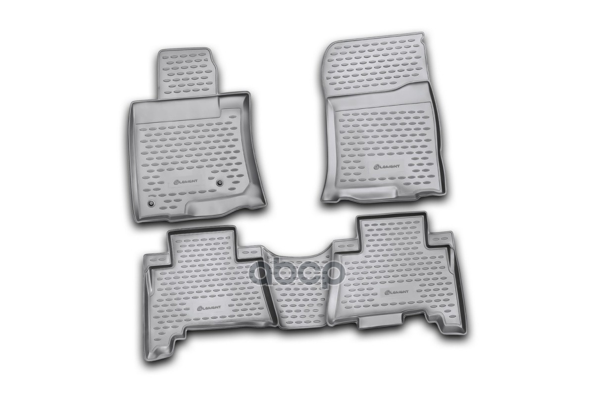 Коврики в салон TOYOTA Land Cruiser Prado, 5 мест, 12/2009-2013, 4 шт. (полиуретан) / Тойота Ленд крузер прадо ELEMENT арт. N...