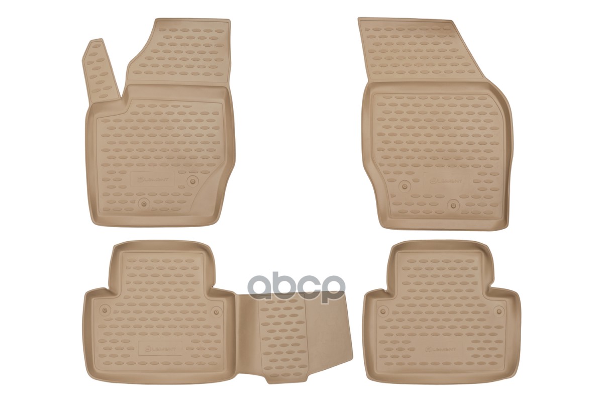 Коврики в салон VOLVO XC90 2002-2015, 4 шт. (полиуретан, бежевые) / Вольво ХС90 ELEMENT арт. NLC.50.04.212