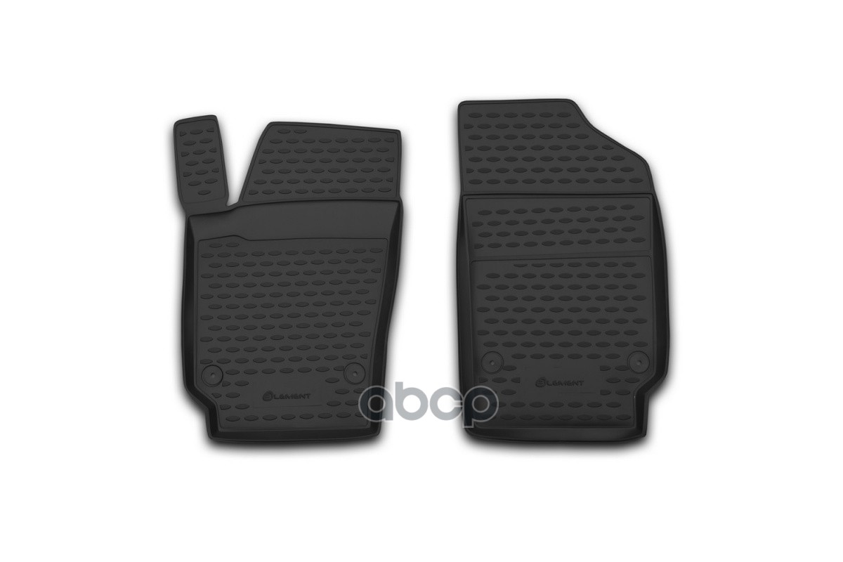 Коврики в салон для VW Polo (V, Vp) 2009-2020, 1-й ряд, 2 шт. сед. (полиуретан) / Фольксваген Поло ELEMENT арт. NLC.51.30.210kf