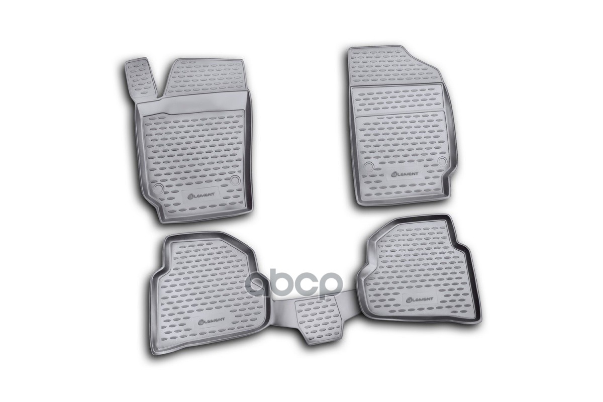 Коврики в салон для VW Polo (V, Vp) 2009-2020, 4 шт. сед. (полиуретан) / Фольксваген Поло ELEMENT арт. NLC.51.30.210k