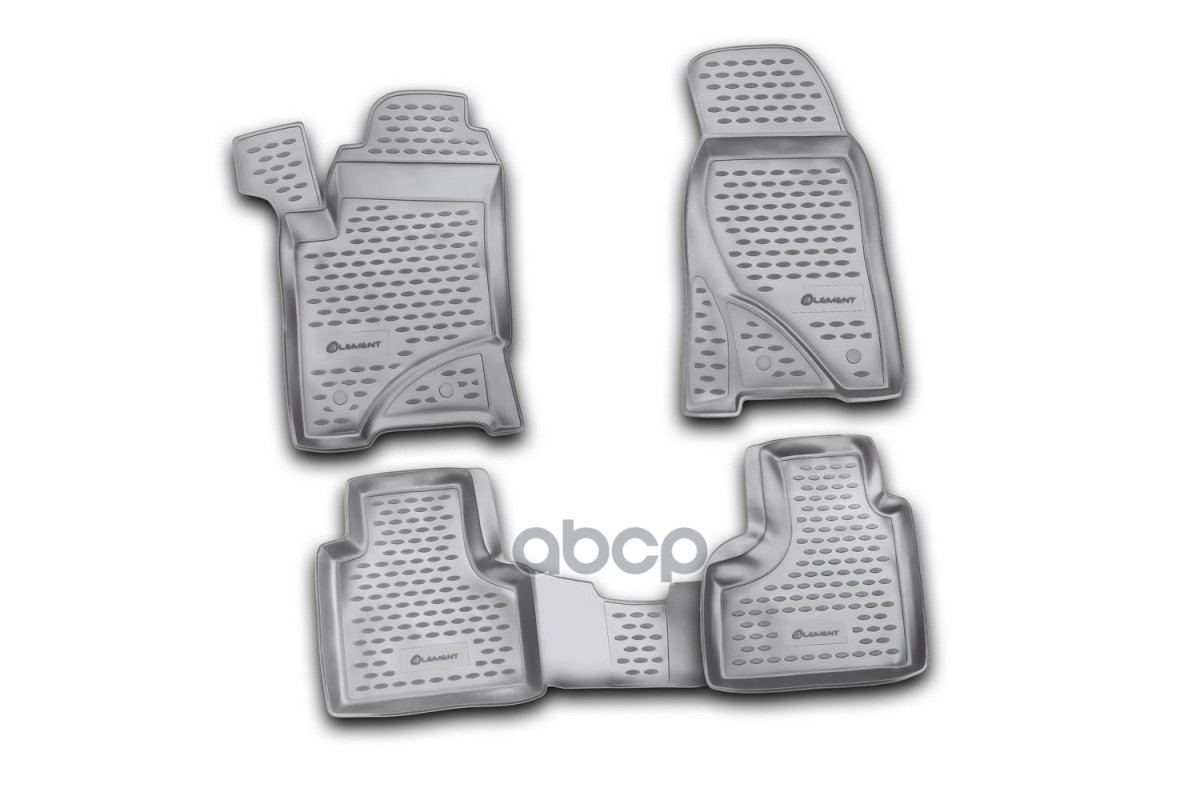 Коврики в салон CHEVROLET NIVA 2009-2020, LADA NIVA I, Travel 2020-˃(I,Iрест), внед., 4 шт. (полиуретан) / Шевроле Нива ELEME...