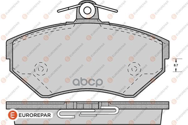 Колодки Тормозные Vw Golf Iii/Iv 1.4 91>/Cordoba 93>/Ibiza Iv 02> Передн. EUROREPAR арт. 1617254380