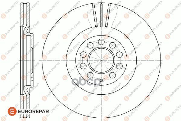 Диск тормозной передн. вент. (без ABS) AUDI TT Quattro 1999-  AUDI TT 1999-  VW Golf 1998- EUROREPAR арт. 1618887180