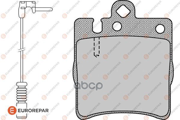 Колодки Тормозные Дисковые Mercedes-Benz C-Class (W203) C 180 00>, Rear, Вкл. Датчик Износа EUROREPAR арт. 1623065880