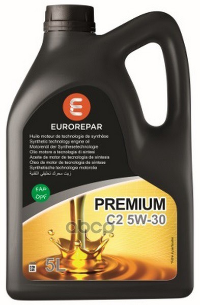 EUROREPAR Масло Моторное Синтетическое 5Л - Premium C2 5W30 Acea C2, Api Sn, Psa B71 2290