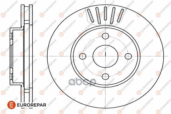 Диск Тормозной Toyota Corolla (E12) 1.4 Vvt-I (Zze120) 2001> EUROREPAR арт. 1642756880