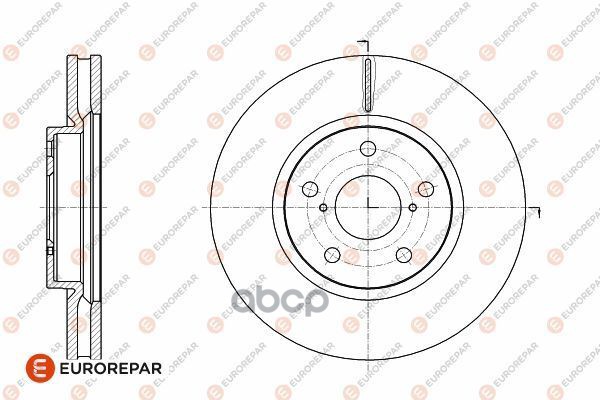 Диск тормозной LEXUS GS300/GS400 97/IS200/IS300 9903 передн.  1642763880 EUROREPAR арт. 1642763880