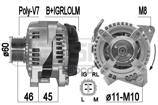 Генератор TOYOTA RAV IV 2.0 06-> Era арт. 209501