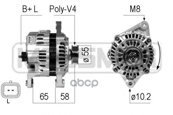 Генератор RENAULT LOGAN 1.6 10- 210710 Era арт. 210710