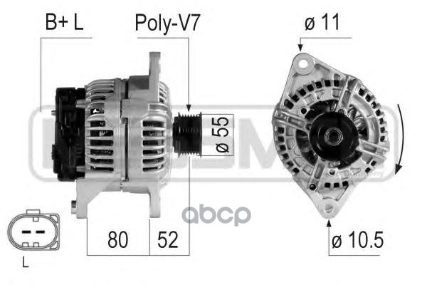 Генератор FIAT DUCATO/IVECO DAILY 06- 210723 Era арт. 210723