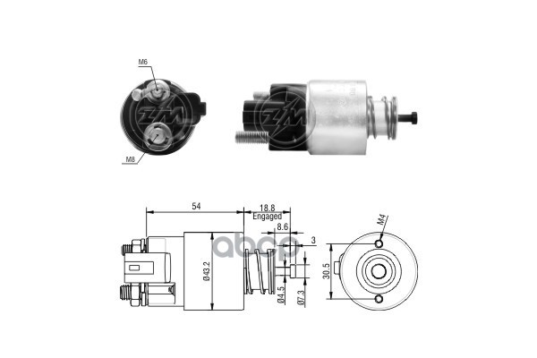 ZM391 Реле втягивающее KIA CEED 06-12 Era арт. zm391