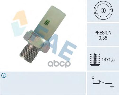 Датчик давления масла FAE арт. 12370