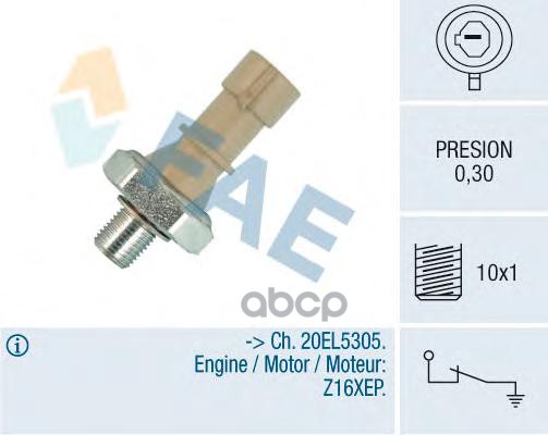 Датчик давления масла FAE арт. 12437