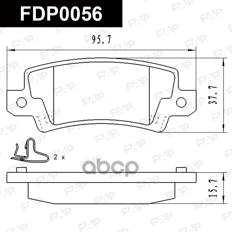 Тормозные колодки дисковые смесь CERAMIC FDP0056 FAP арт. FDP0056