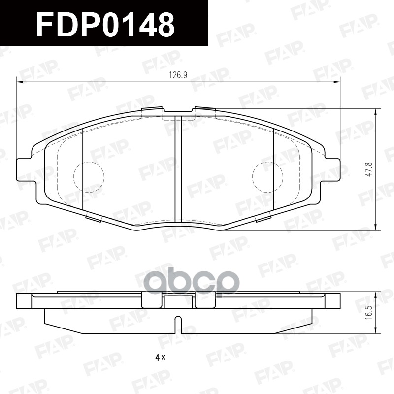Тормозные колодки дисковые смесь CERAMIC FDP0148 FAP арт. FDP0148