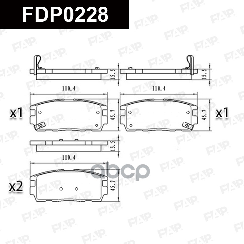 Тормозные колодки дисковые смесь CERAMIC FDP0228 FAP арт. FDP0228
