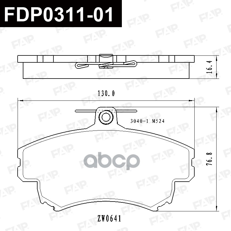 Тормозные колодки дисковые смесь CERAMIC FDP0311-01 FAP арт. FDP0311-01