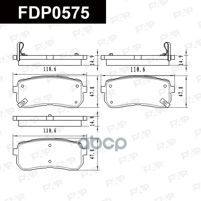 Тормозные колодки дисковые смесь CERAMIC FDP0575 FAP арт. FDP0575