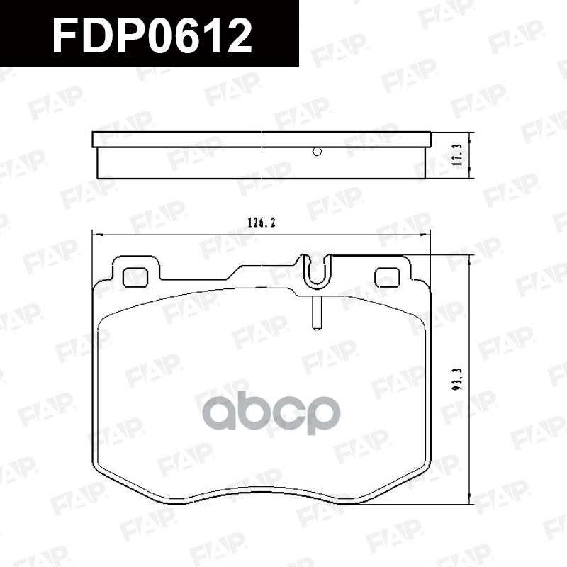 Тормозные колодки дисковые смесь CERAMIC FDP0612 FAP арт. FDP0612