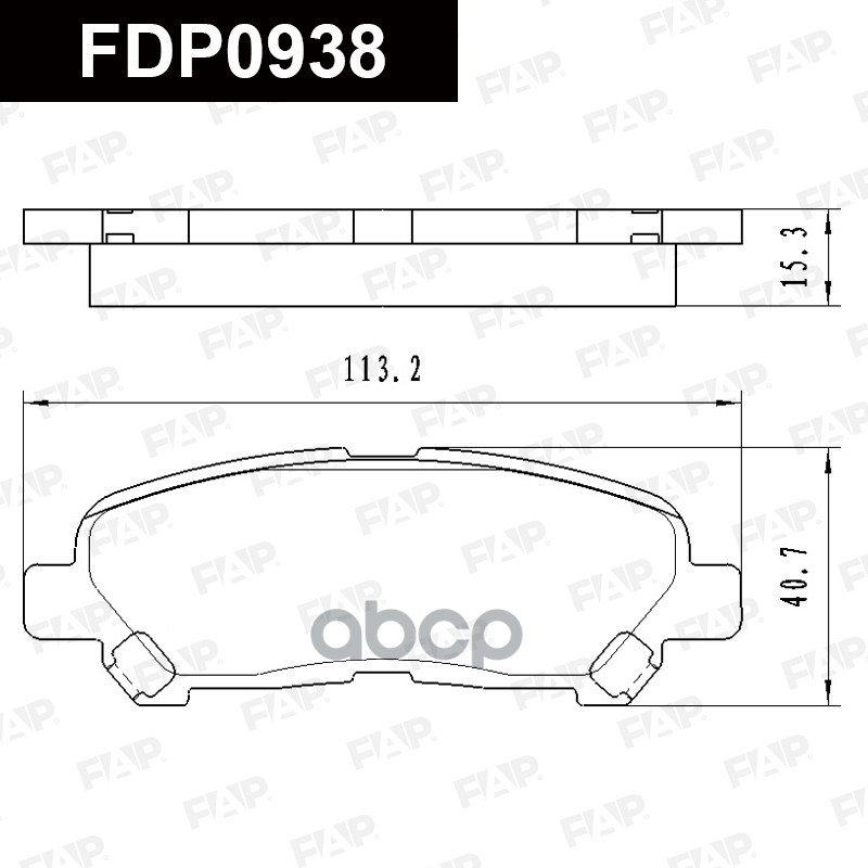 Тормозные колодки дисковые смесь CERAMIC FDP0938 FAP арт. FDP0938