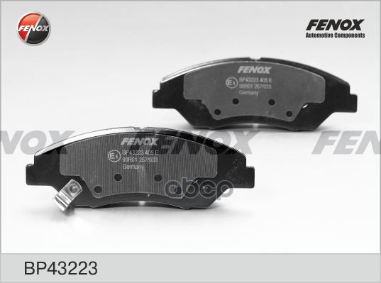 Колодки Тормозные Дисковые Kia Sportage 99- FENOX арт. BP43223