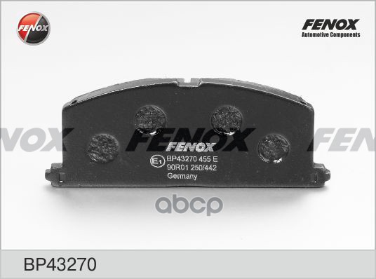 Колодки тормозные дисковые Toyota Carina -98 FENOX арт. BP43270